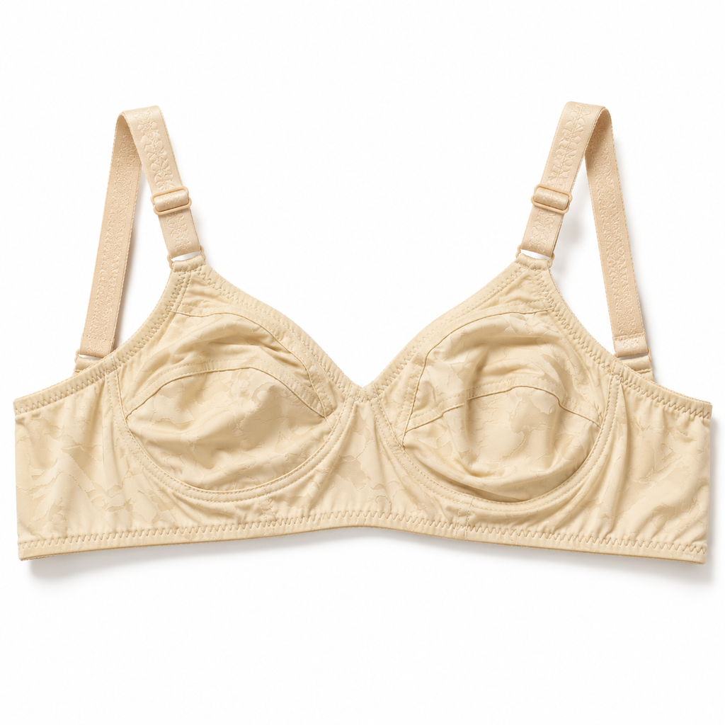 Floral Jacquard Wireless Comfort Bra
