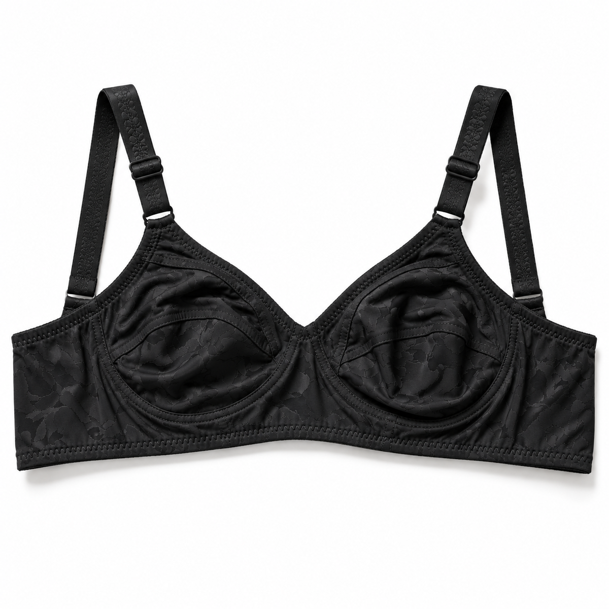 Floral Jacquard Wireless Comfort Bra