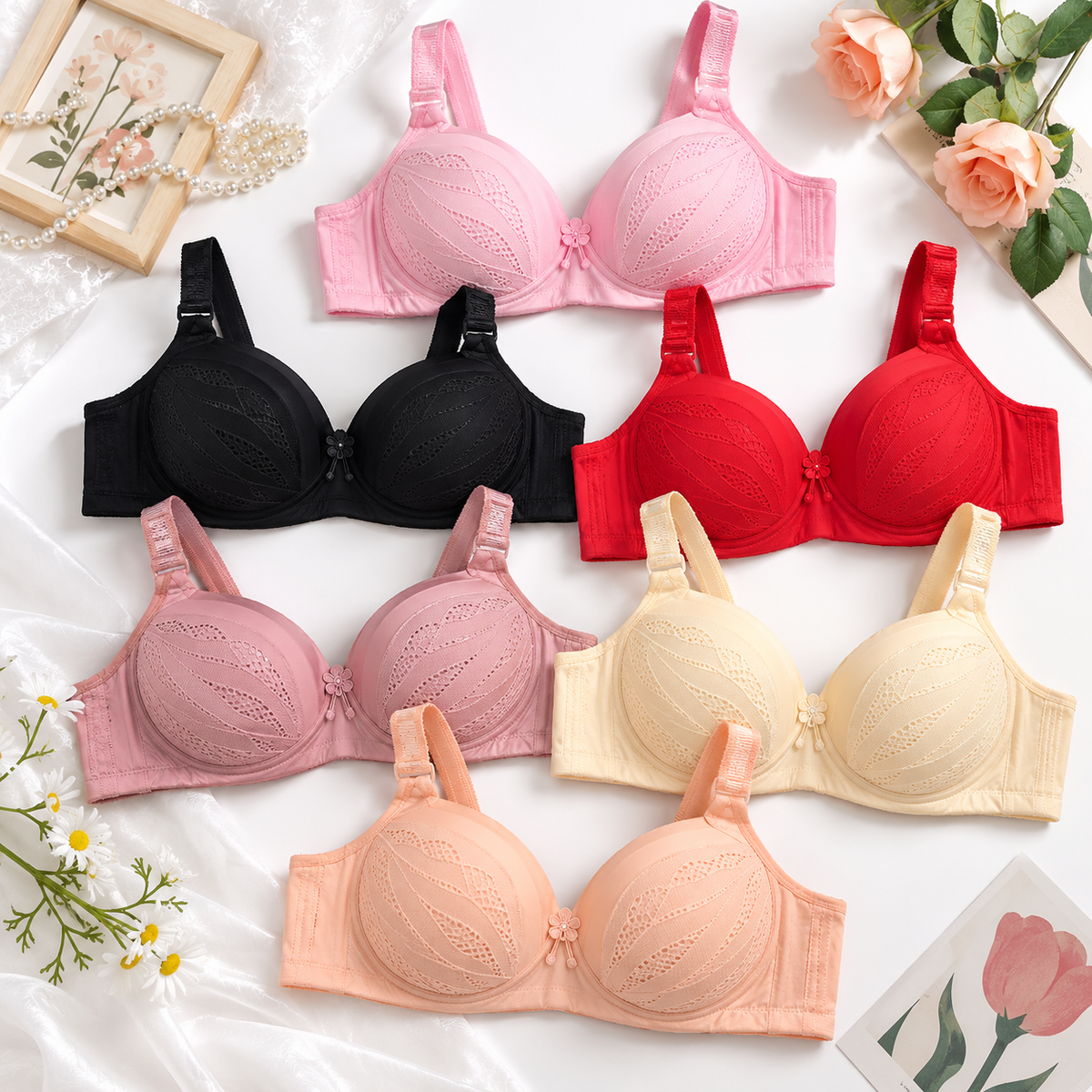 Women's Petal Lace Everyday Support Bra