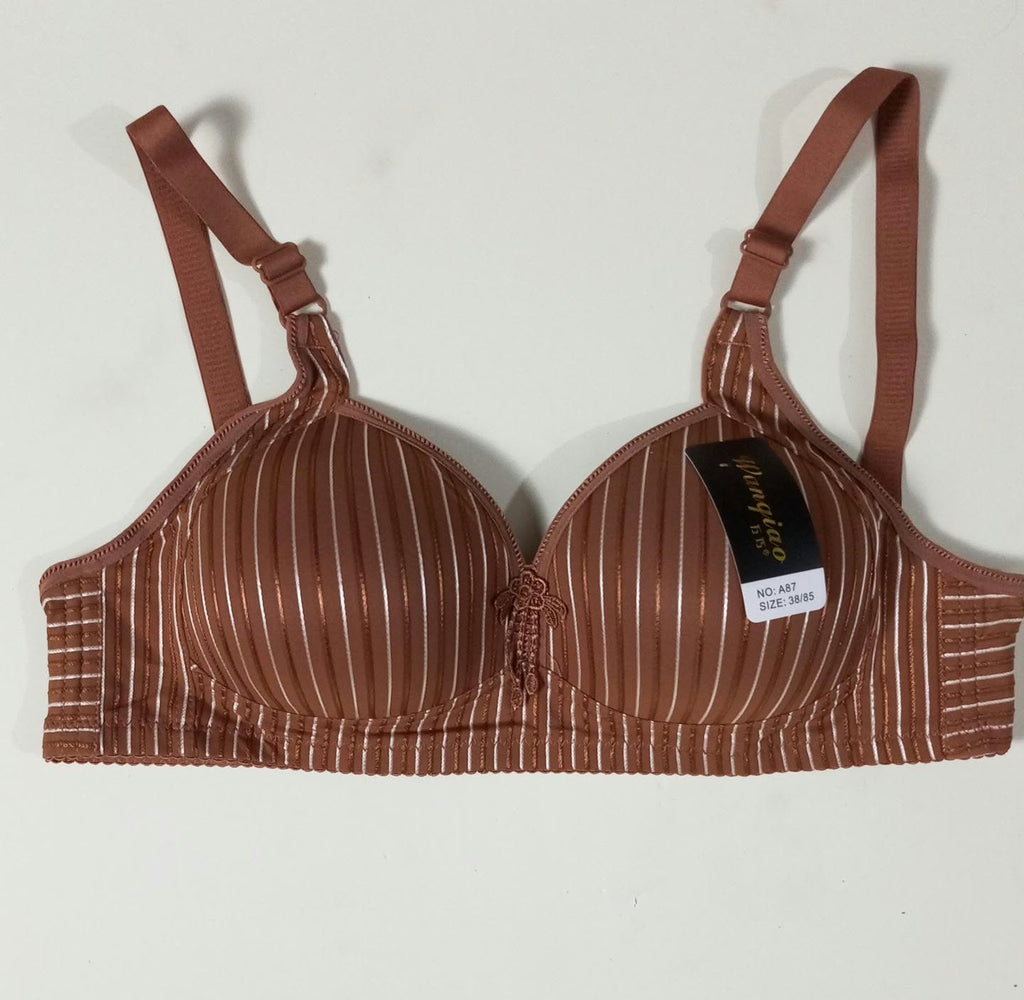 Cocoa Luxe Metallic Striped Padded Bra for Women