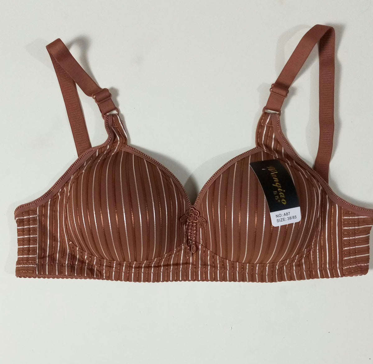 Cocoa Luxe Metallic Striped Padded Bra for Women