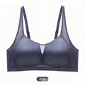Smooth Satin Padded Wireless Bra with Breathable Mesh Sides