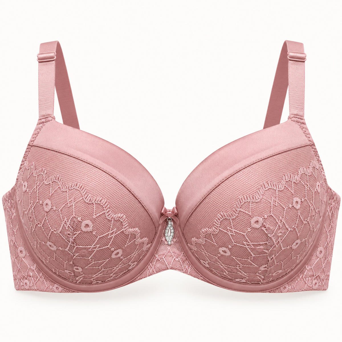 Elegant Floral Lace Padded Underwire Bra – Everyday Comfort & Support