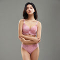 Floral Embroidered Padded Bra & Panty Set