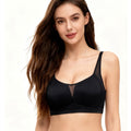 Smooth Satin Padded Wireless Bra with Breathable Mesh Sides