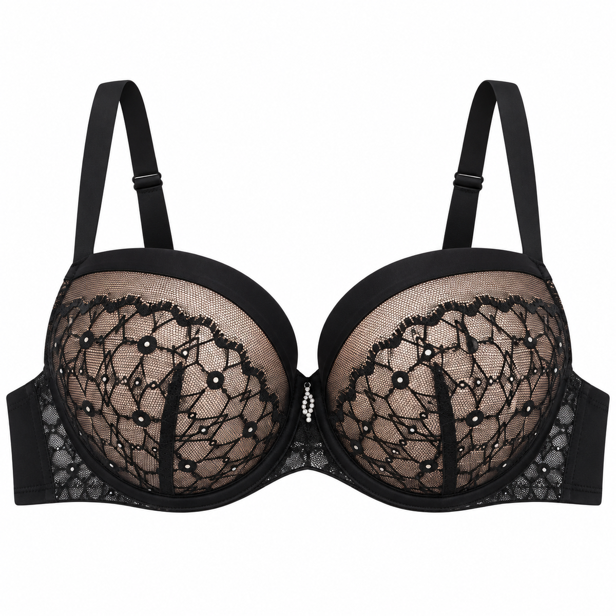 Elegant Floral Lace Padded Underwire Bra – Everyday Comfort & Support