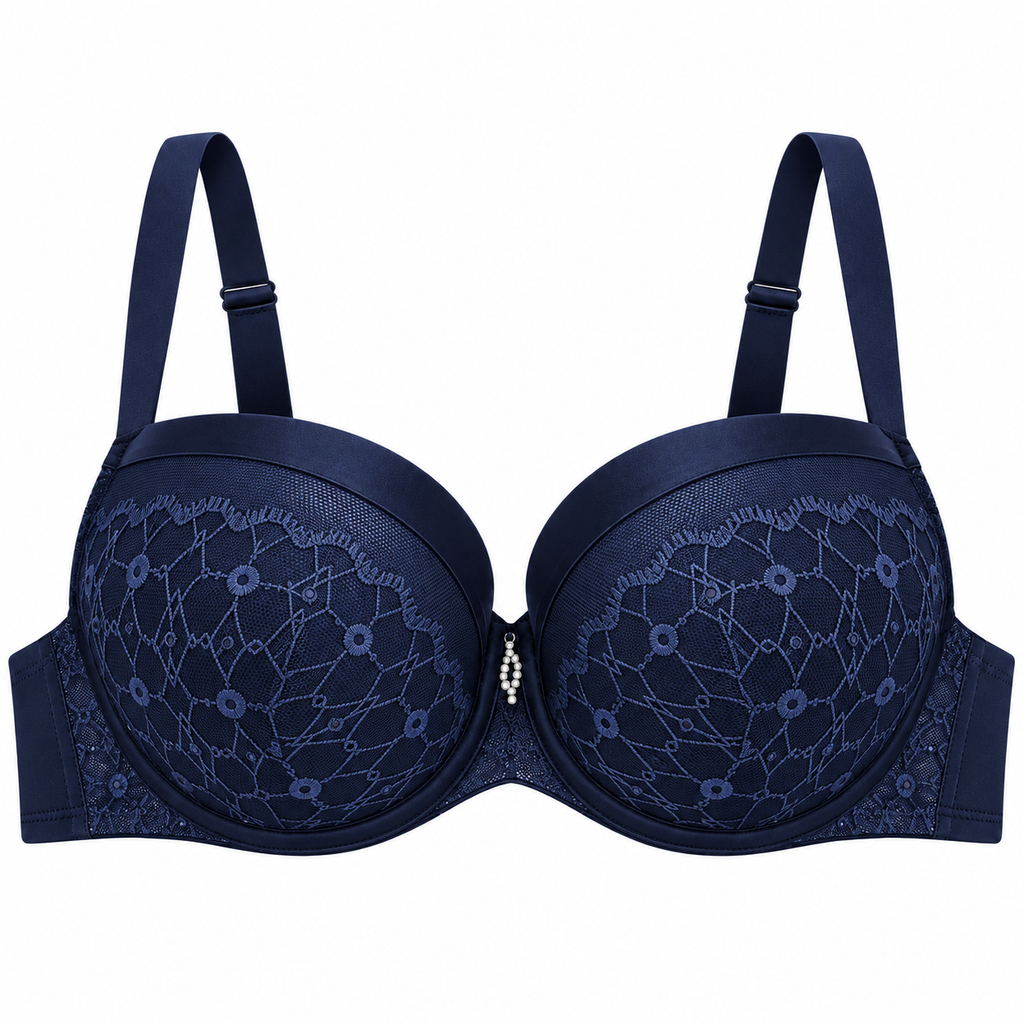 Elegant Floral Lace Padded Underwire Bra – Everyday Comfort & Support