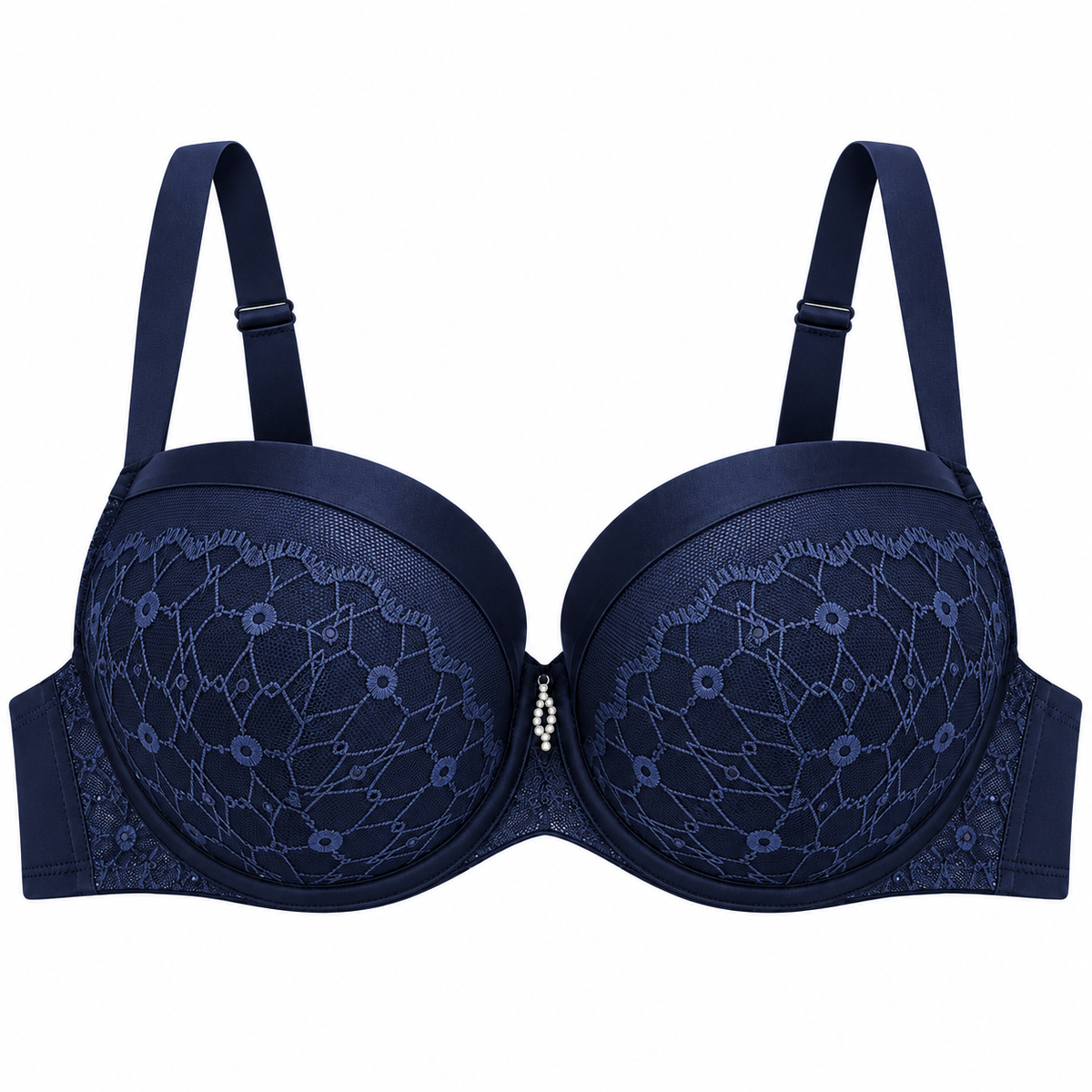 Elegant Floral Lace Padded Underwire Bra – Everyday Comfort & Support