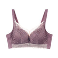 Women’s Lace Bra – Floral, Full Coverage (Purple) 459