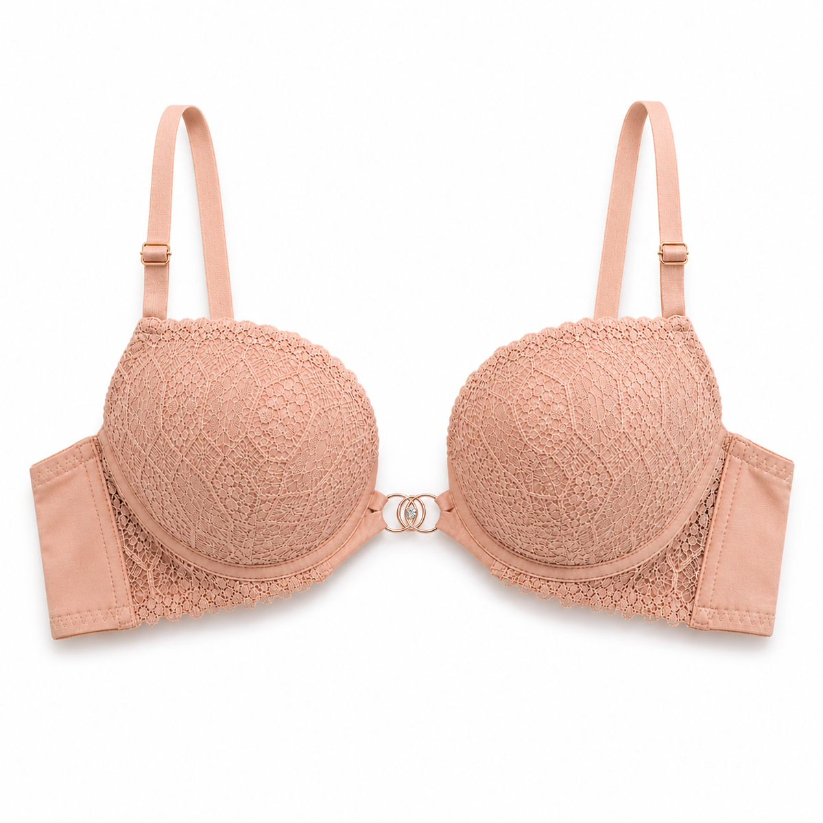 Dusty Pink Lace Push Up Bra – Cute & Romantic Style | Pakistan COD available 