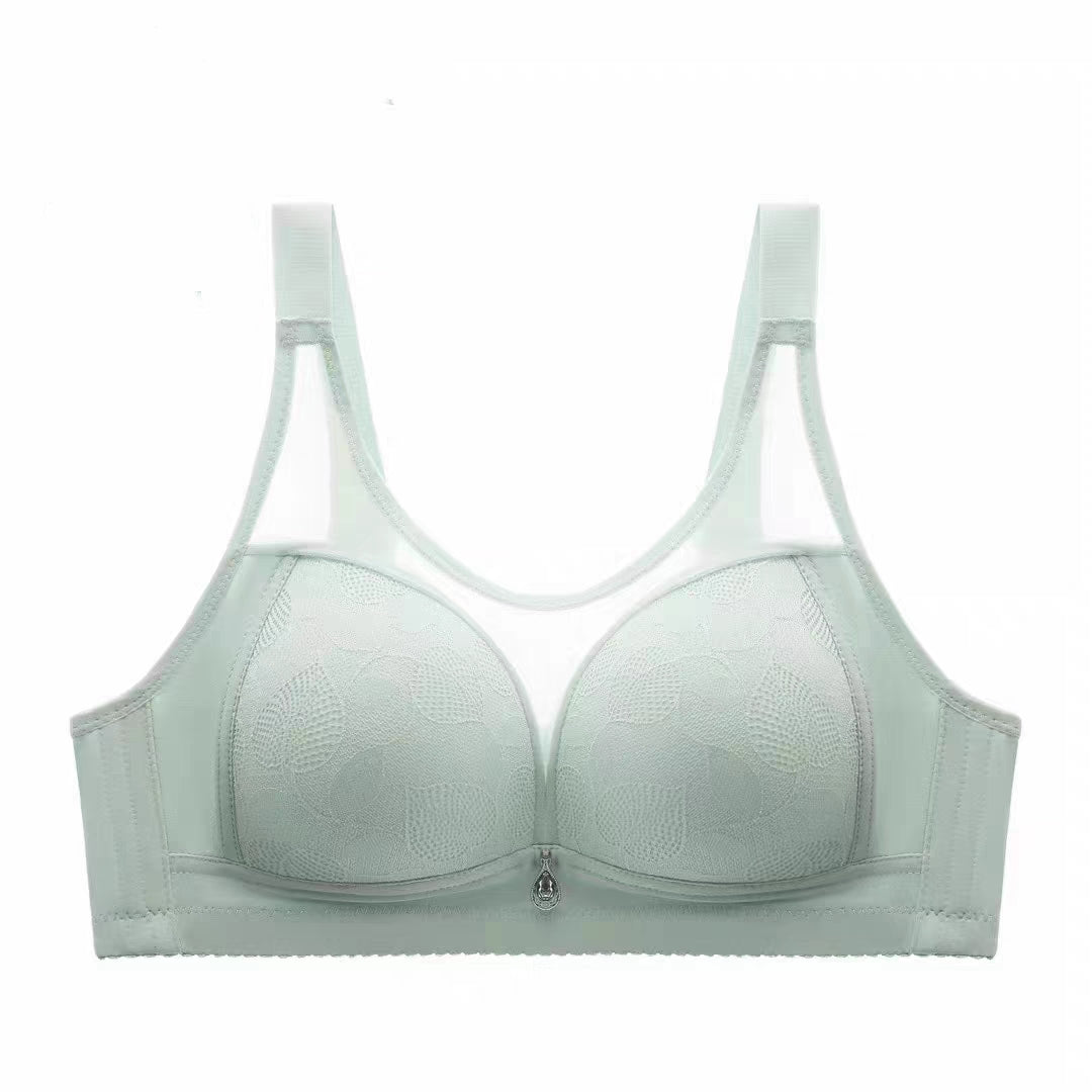 Mint Green Net Wireless Full Coverage Comfort Bra Soft Bra Pakistan COD available