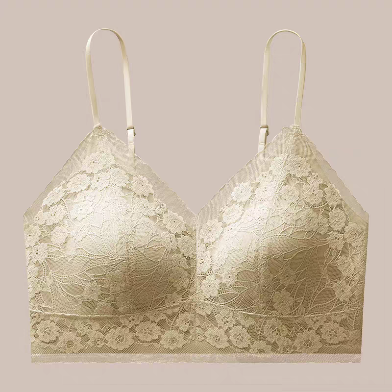 Elegant Floral Lace Bralette Green 446