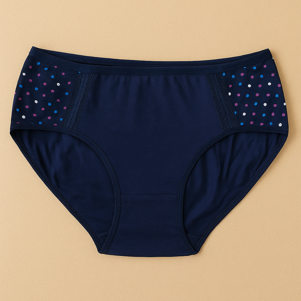 Side Dotted Panty Navy