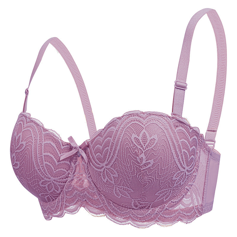 Premium Purple Lace Thin Padded Bra 404