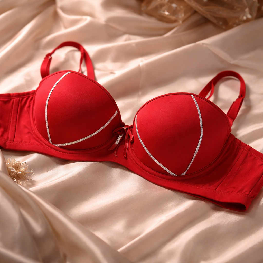 Luxury Red Push-Up Bra – Perfect Fit & Elegant Style 431