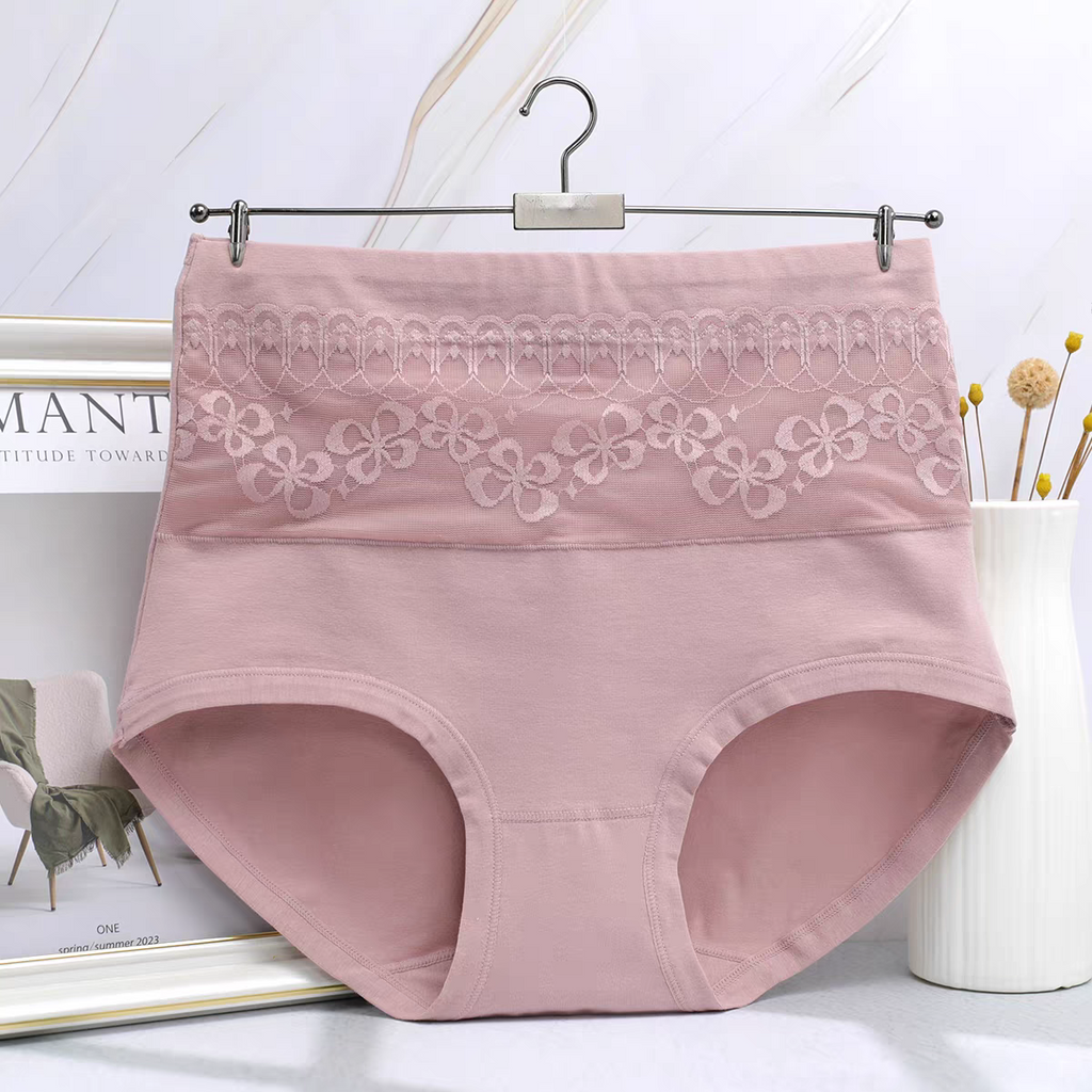 High-waist  Lace Details Underpants