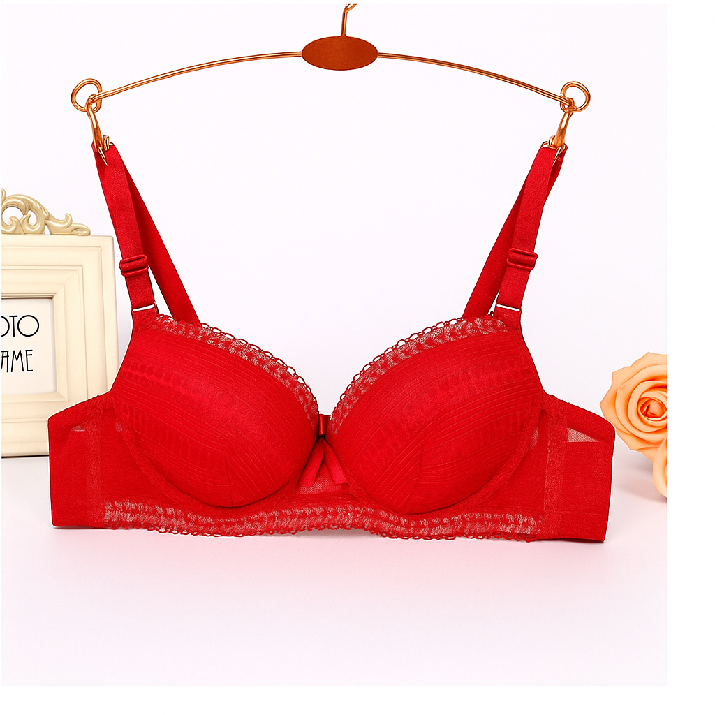 Red Color Push-Up Bra 447