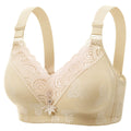 Plus-Size Lace Trim Bra - Skin 453