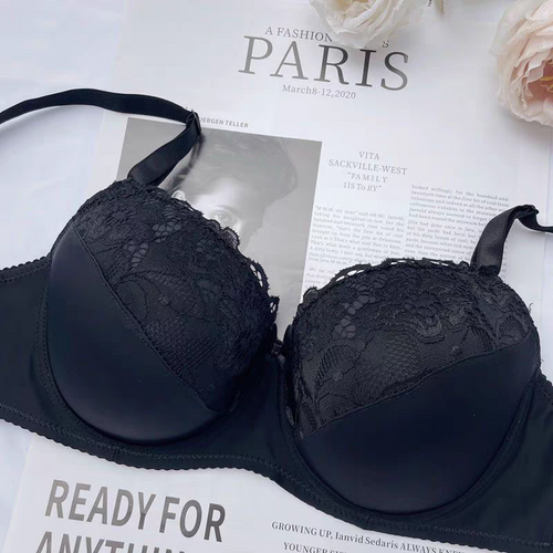 Black Lace Detail Shaping Bra 404