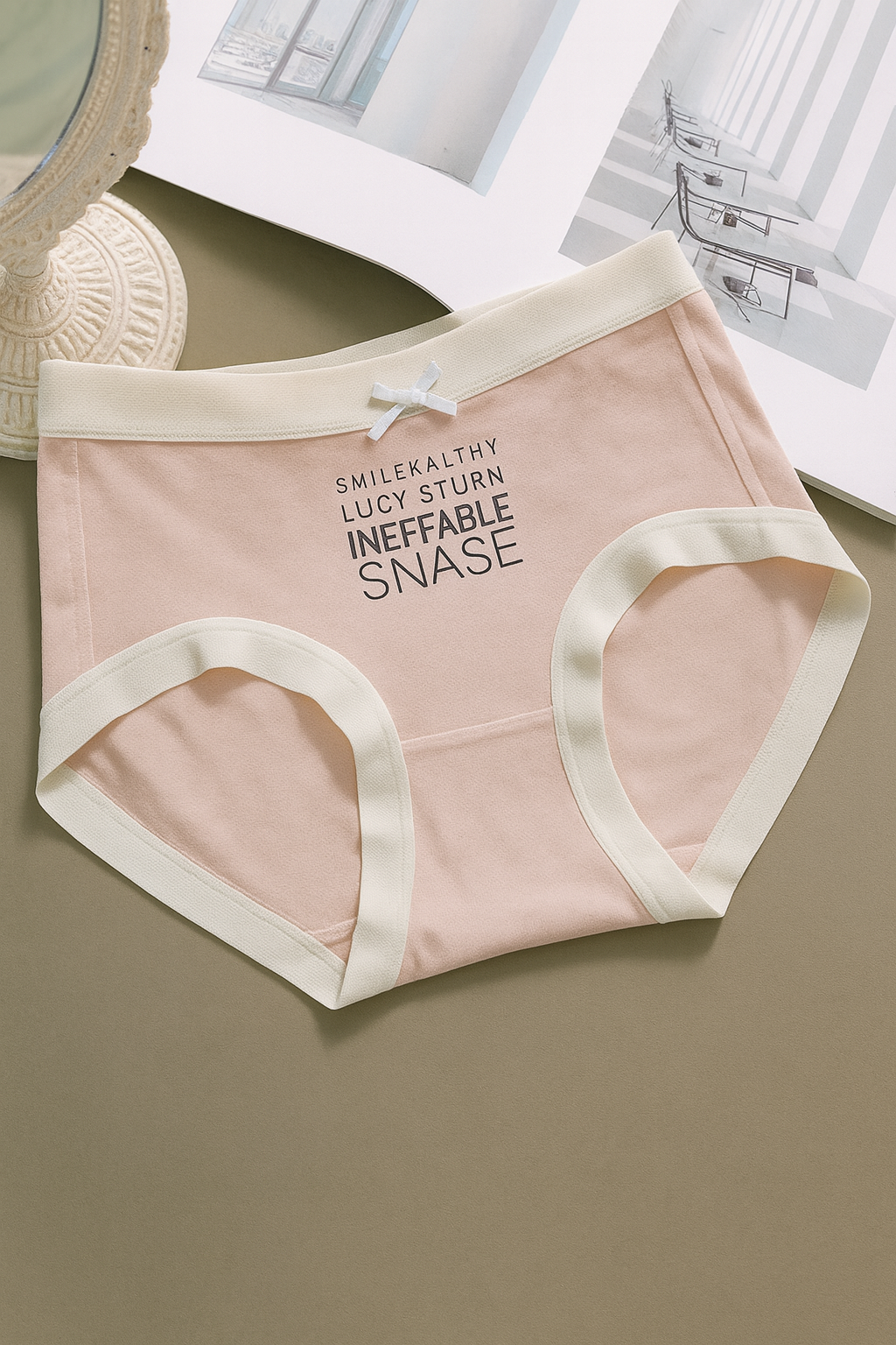 Contrast Trim High Rise Cotton  Panty