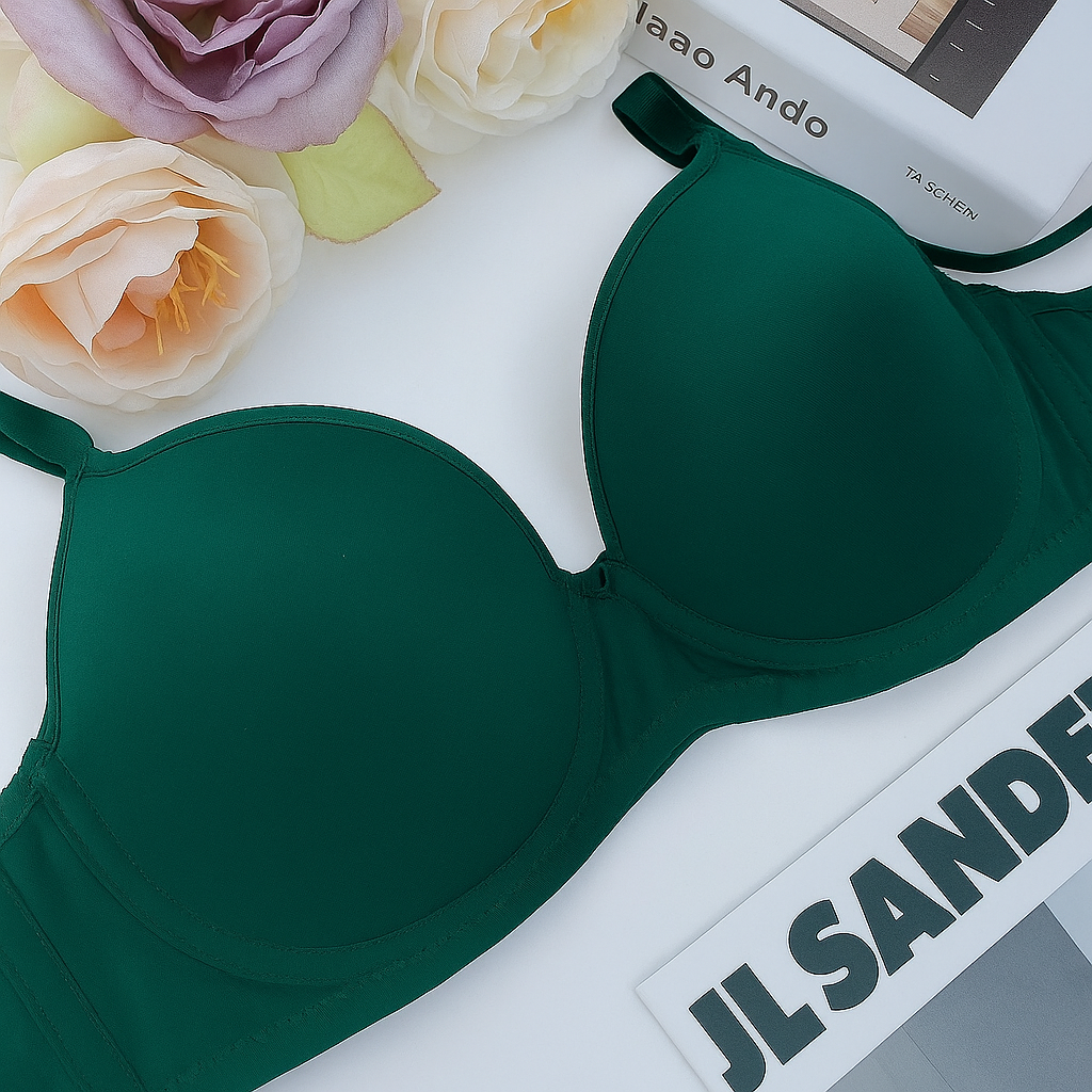 Deep Green Smooth Push-Up Bra 403
