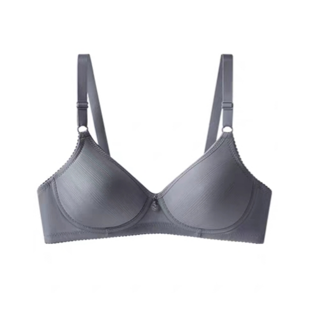 Blue Grey Wireless Thin Padded Support Bra 403