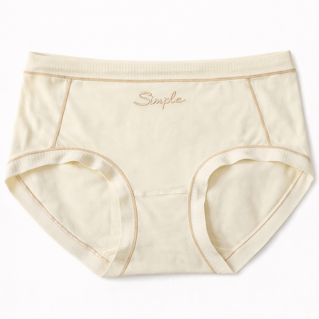 Contrast Trim Cotton Panty -LU003