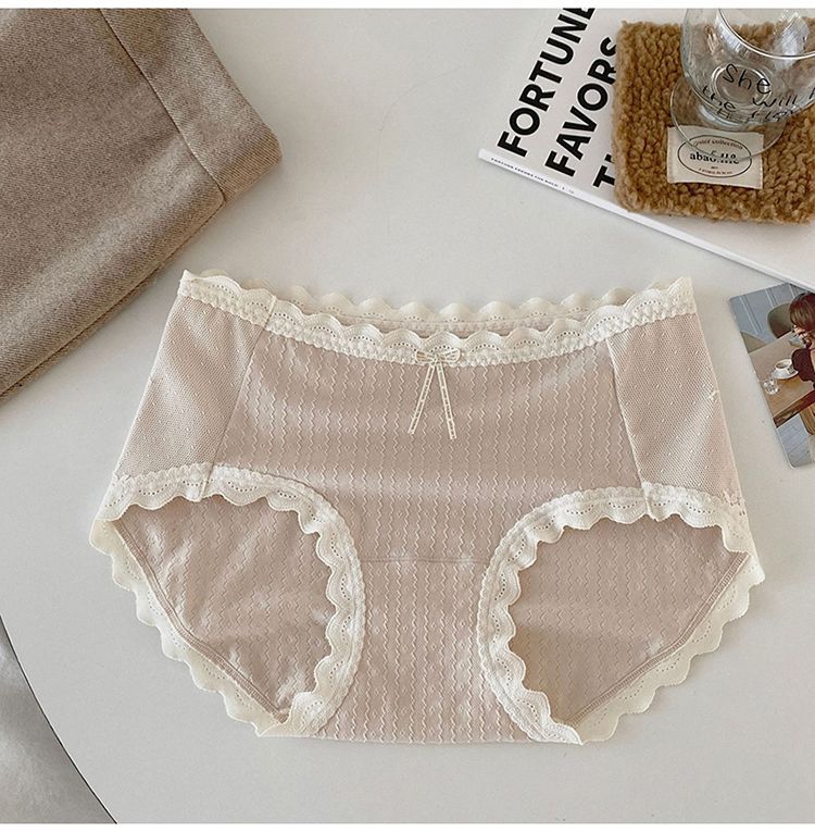 Cotton lace panty - Off-white