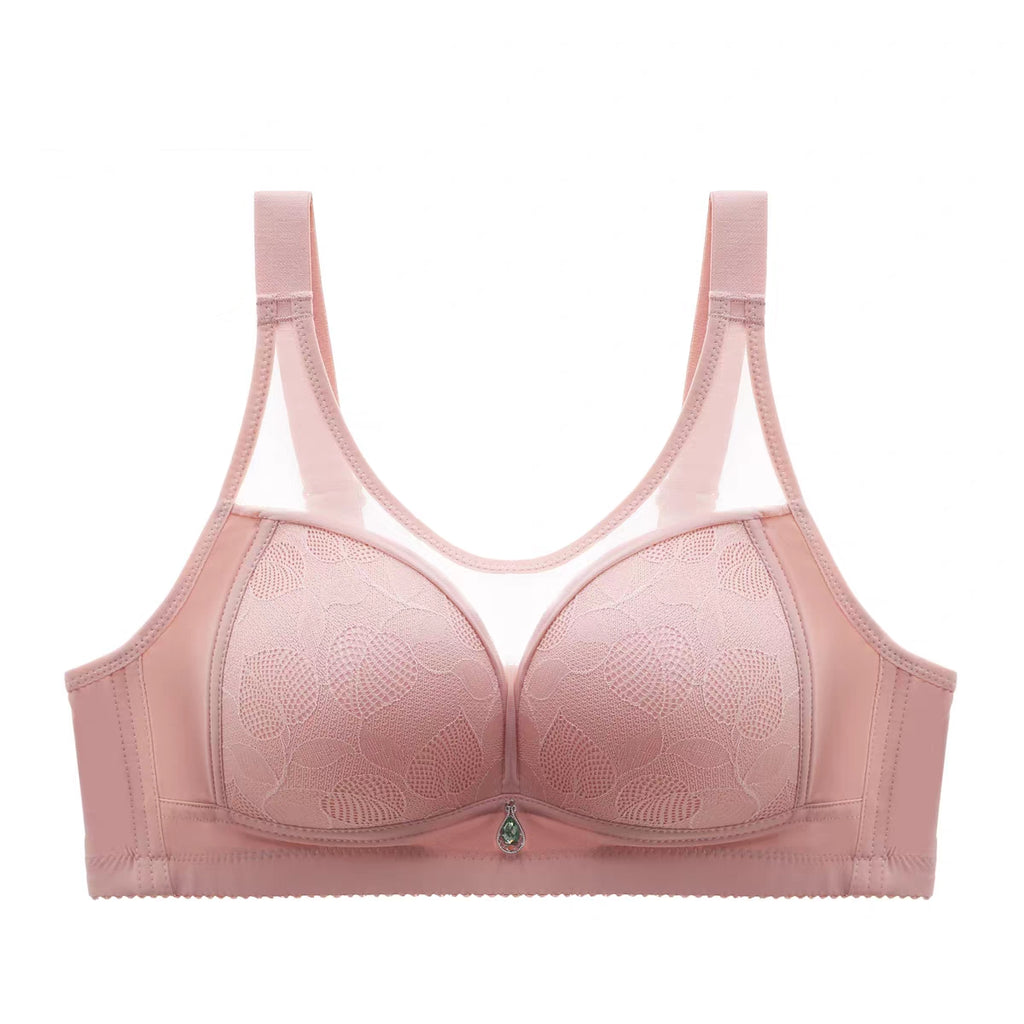 Light Pink Net Seamless Support Bra 456