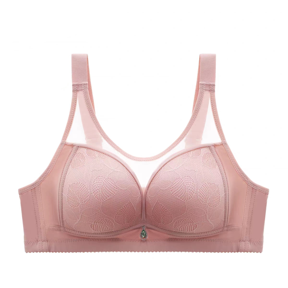 Light Pink Net Seamless Support Bra 456