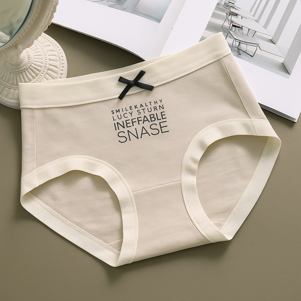 Contrast Trim High Rise Cotton  Panty