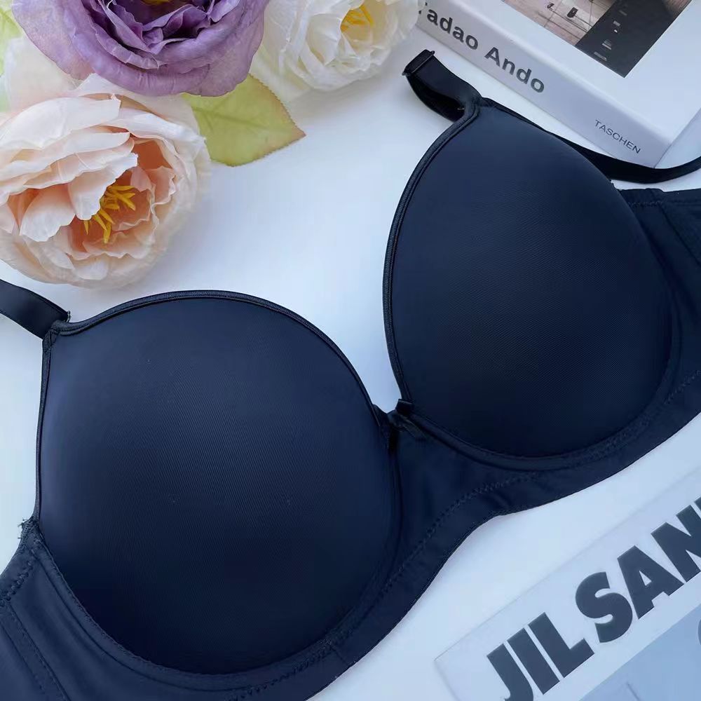 Black Smooth Thin Padded Support Bra 403