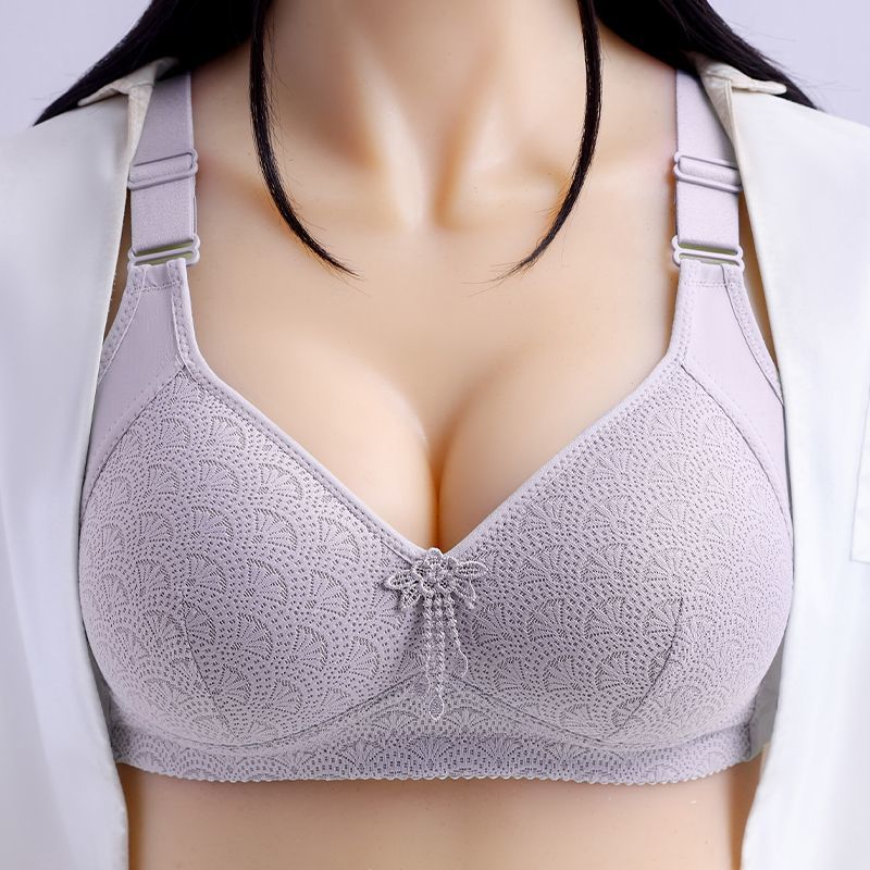 Graceful Lace Support Bra - Pearl Grey 443