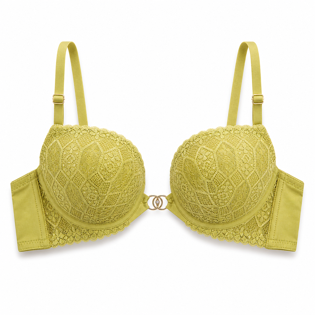 Yellow Lace Push Up Bra – Cute & Romantic Style | Pakistan 431