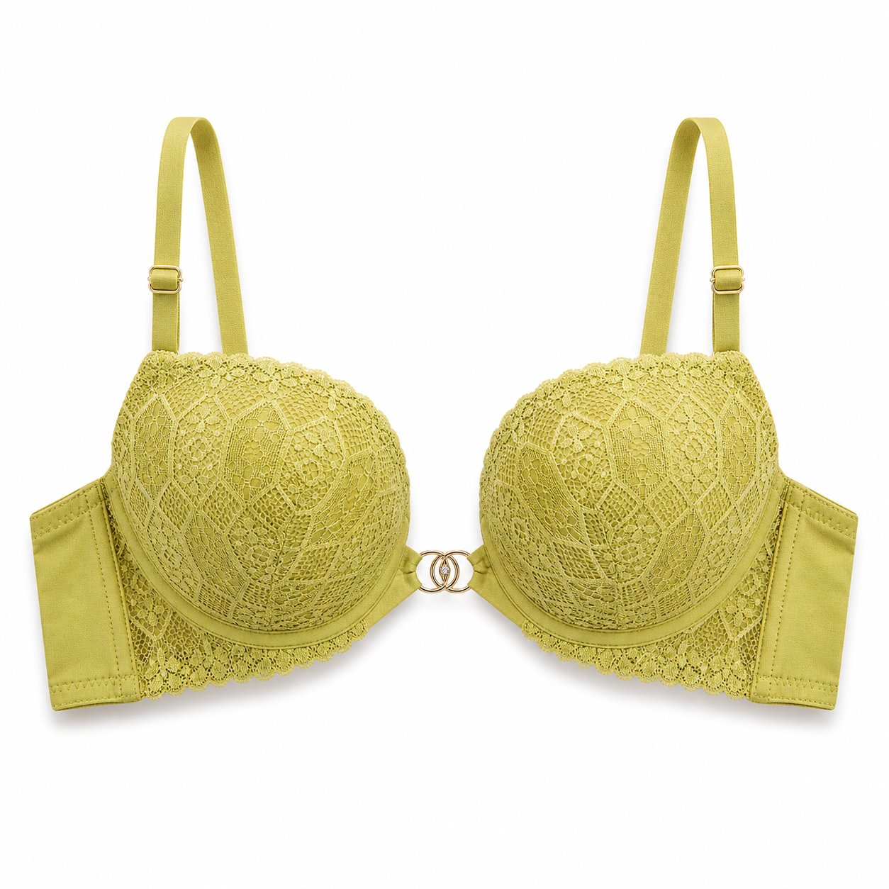 Yellow Lace Push Up Bra – Cute & Romantic Style | Pakistan 431