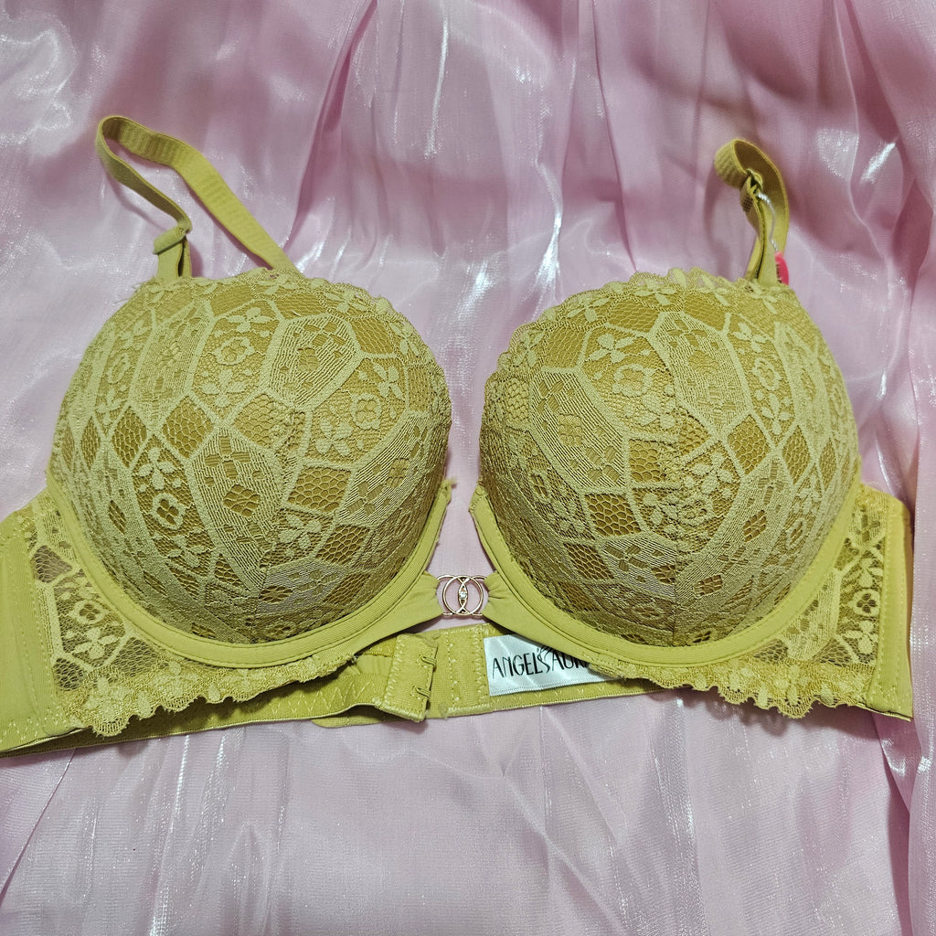 Yellow Lace Push Up Bra – Cute & Romantic Style | Pakistan 431