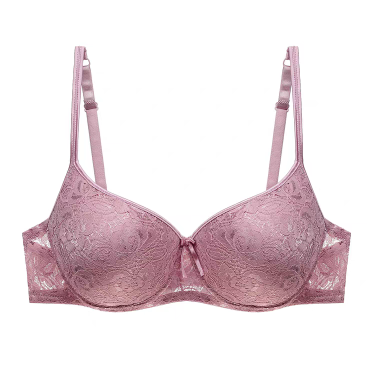 Full Support Lace Padded Rose Pink 401