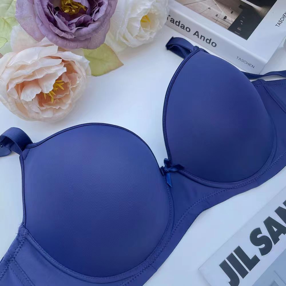 Blue Smooth Thin Padded Support Bra 403