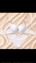 Elegant White Lace Push-Up Bra & Panty Set 🤍