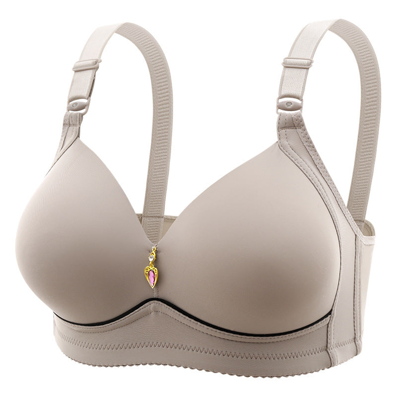 Thin Padded Wireless Push-Up Bra Grey 451