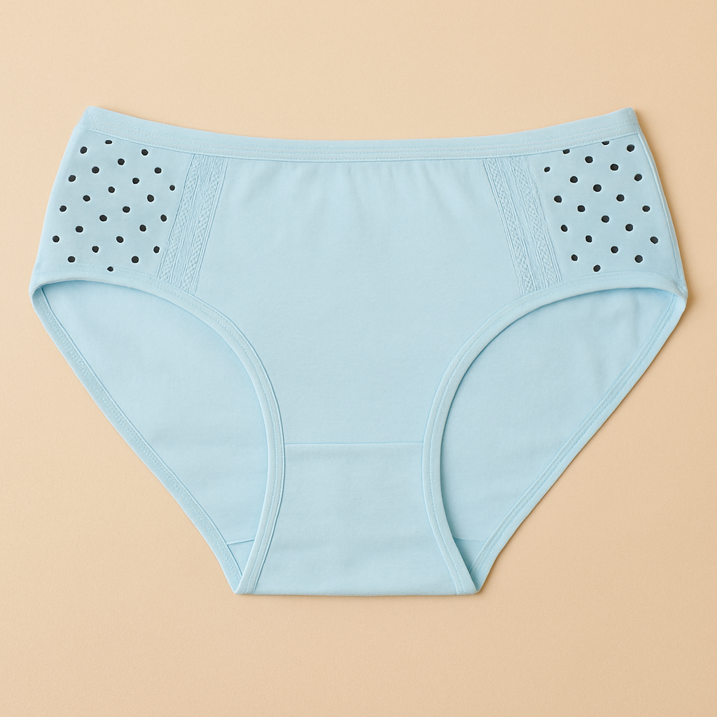 Side Dotted Panty Blue