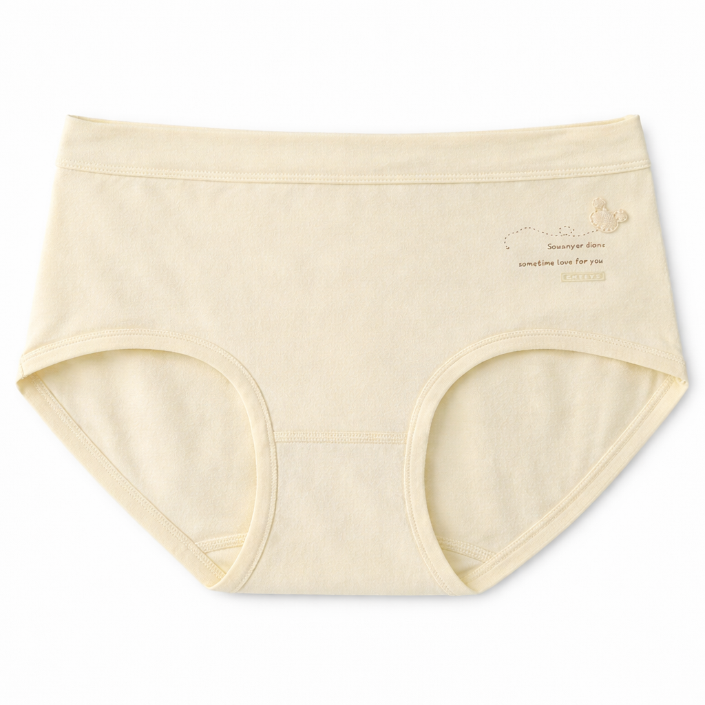 Bear Patch Breathable Cotton Panty- LU002