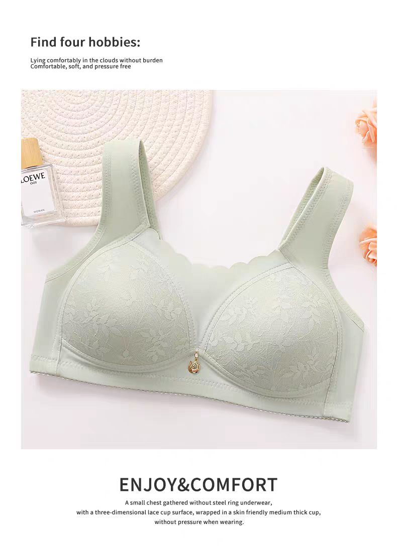 Full Coverage Comfort Bra – Green