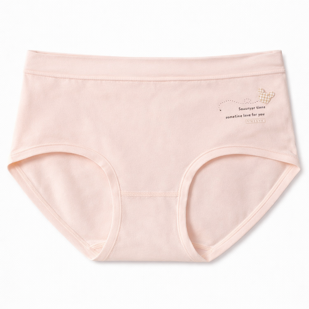 Bear Patch Breathable Cotton Panty- LU002
