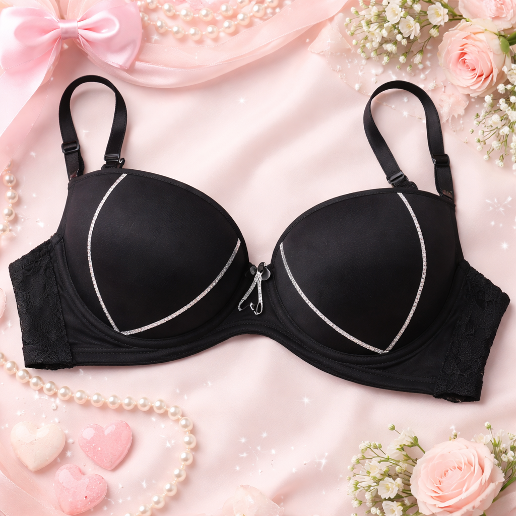 Luxury Black Push-Up Bra – Perfect Fit & Elegant Style 431