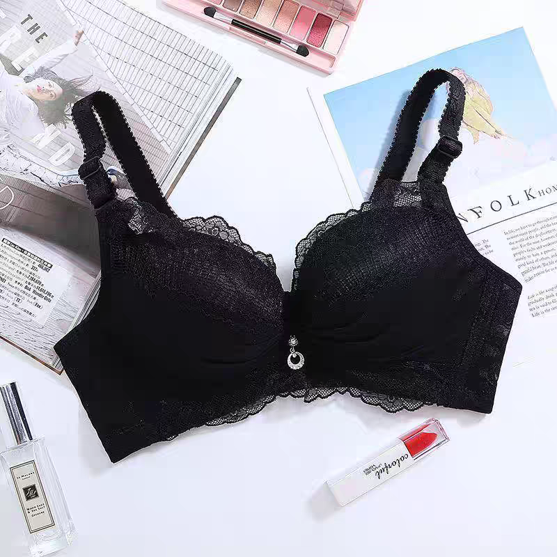 Premium Black Lace Padded Full Coverage Bra 401