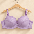 Light Purple Lace Detail Support Bra - C Cup A5-D5