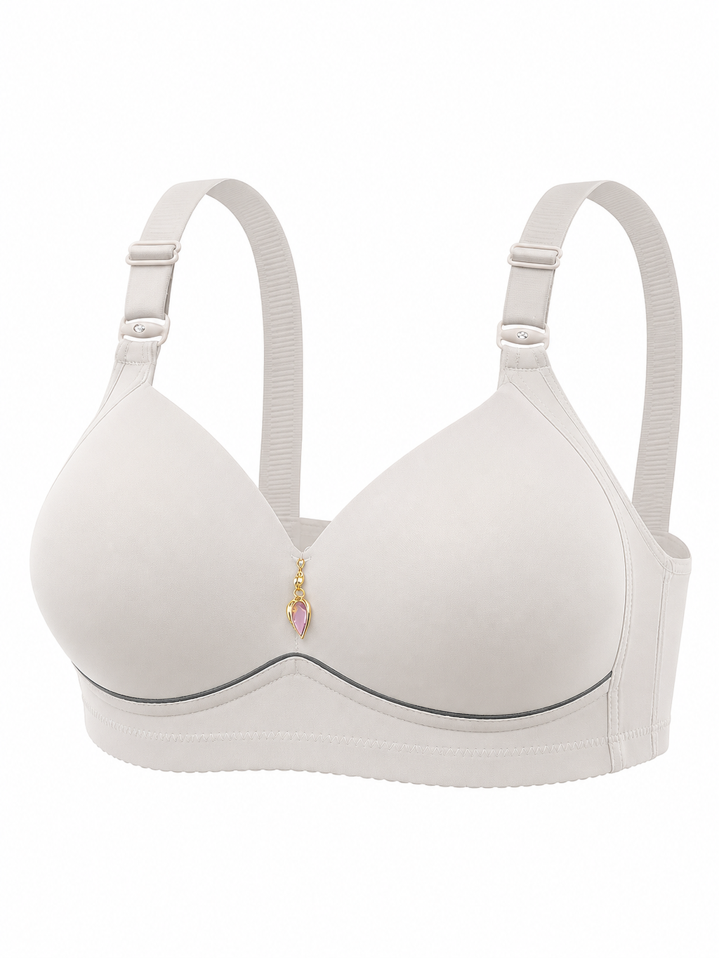 Elegant Charm Paddad Bra-Ivory White A8-F8