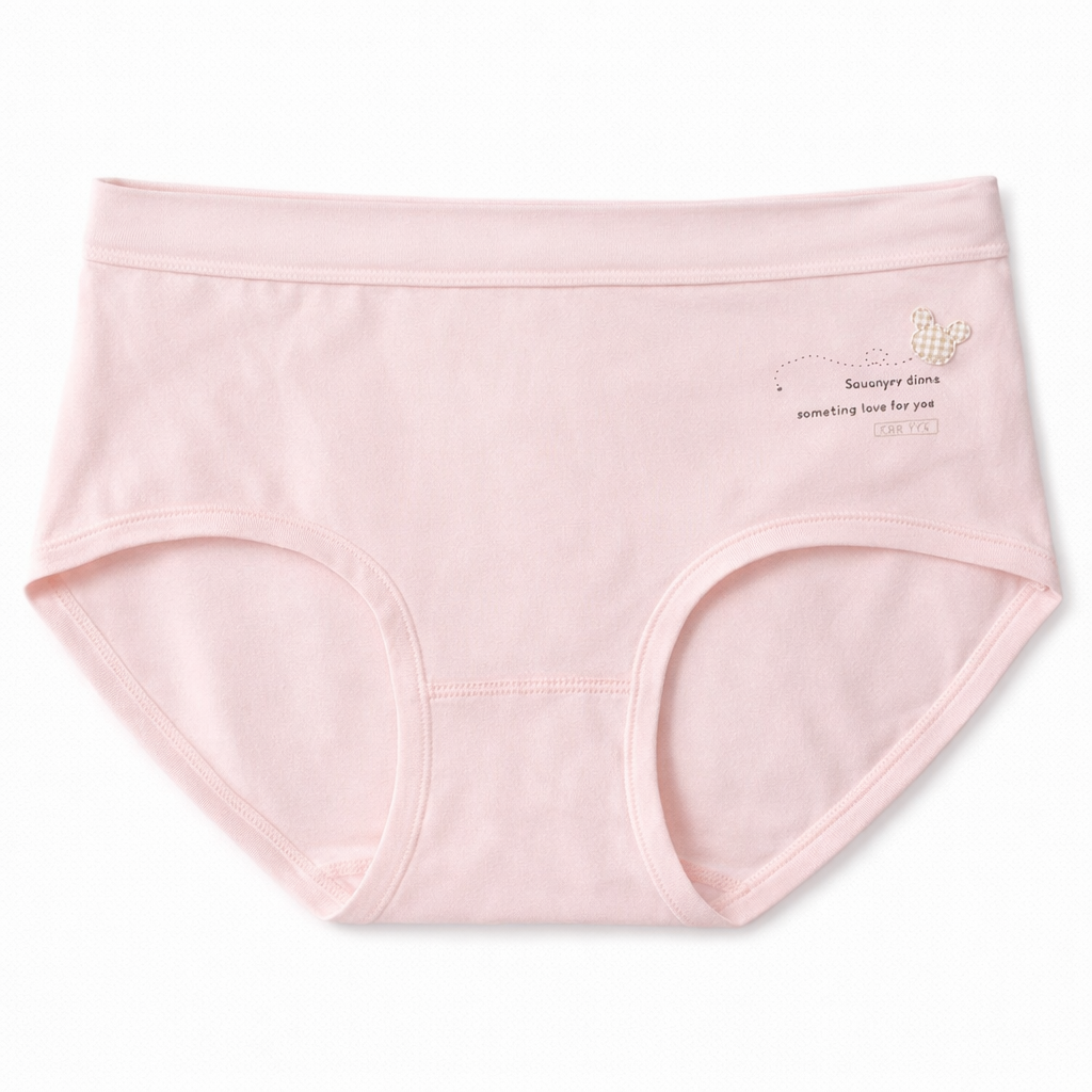 Bear Patch Breathable Cotton Panty- LU002