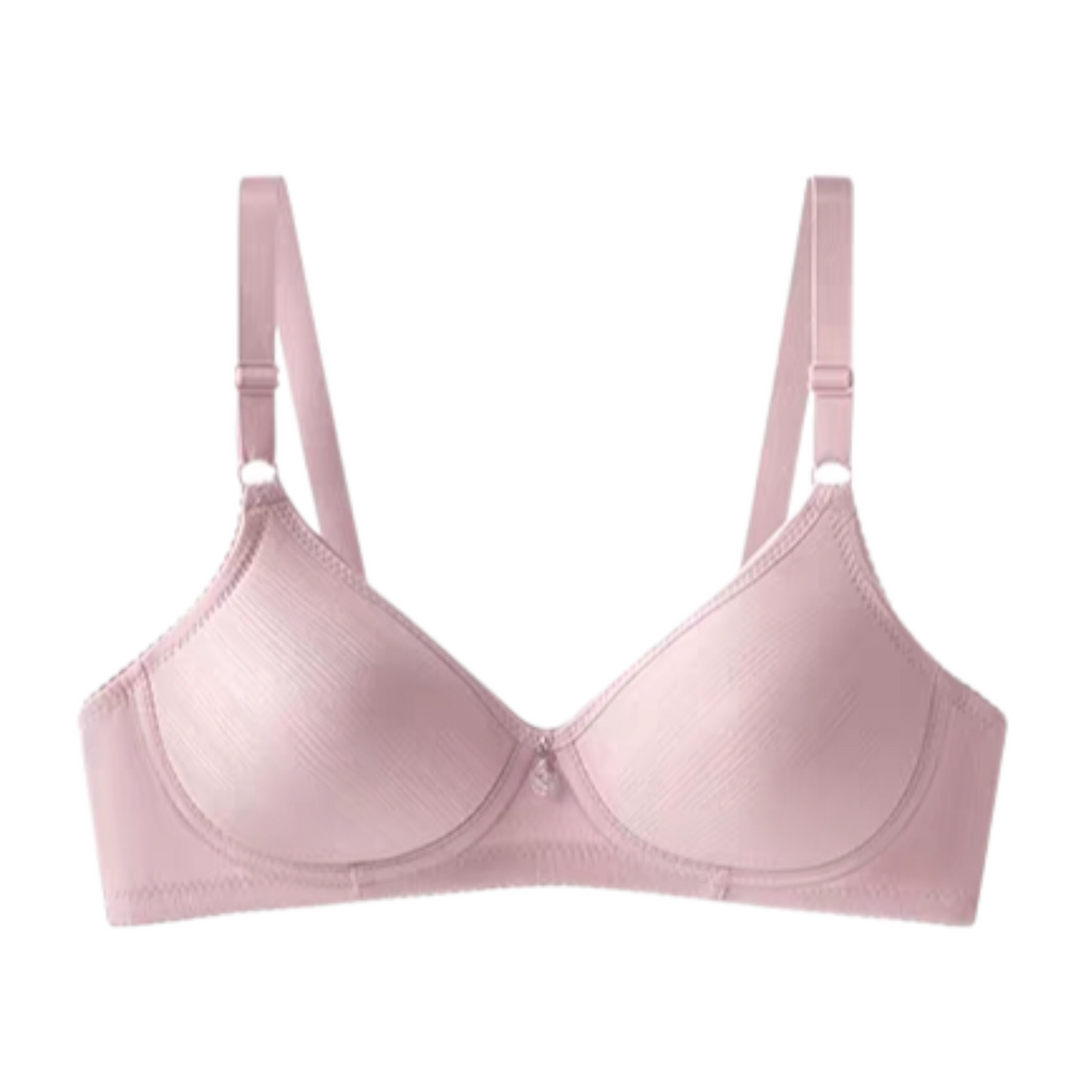 Pink Wireless Thin Padded Support Bra Bra 403